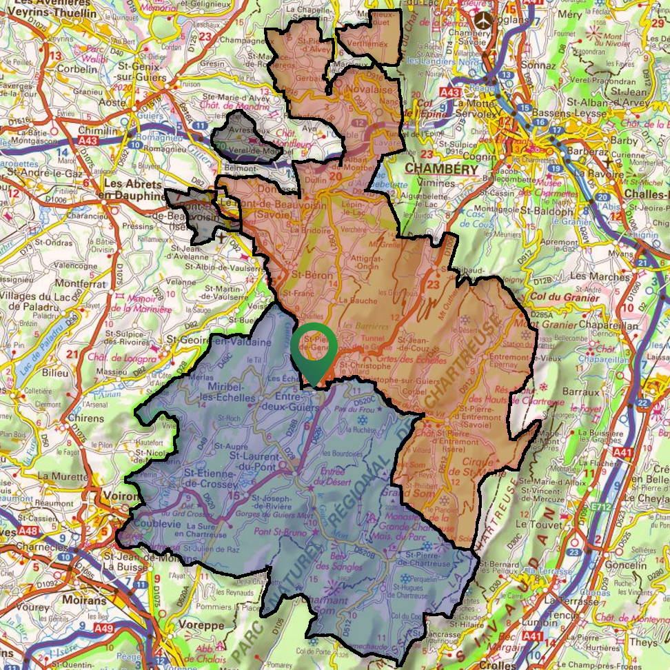 Carte des transports scolaires Savoie et Isère