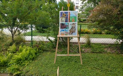 Les créations de nos élèves exposées au jardin des plantes à Grenoble