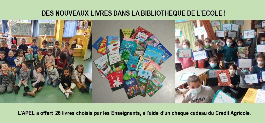 Des livres offerts pour les classes